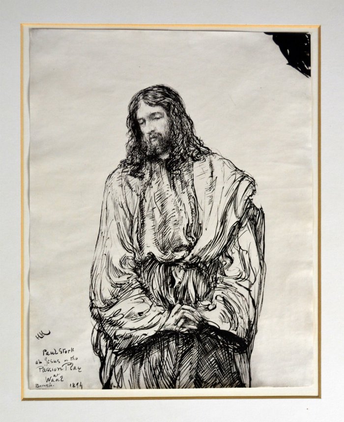 ‘Paul Stork as Jesus in the Passion Play at Waal Bavaria 1894‘