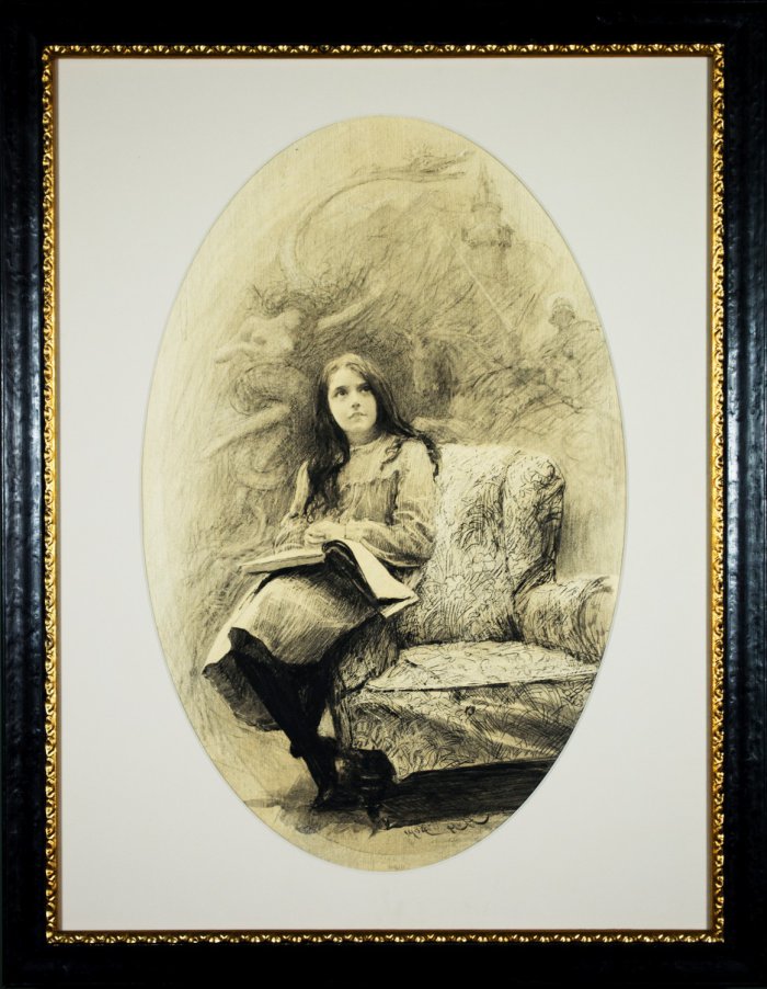 Gwenddydd mit 11 Jahren, Tochter des Künstlers -  Artist´s daughter, aged 11 years