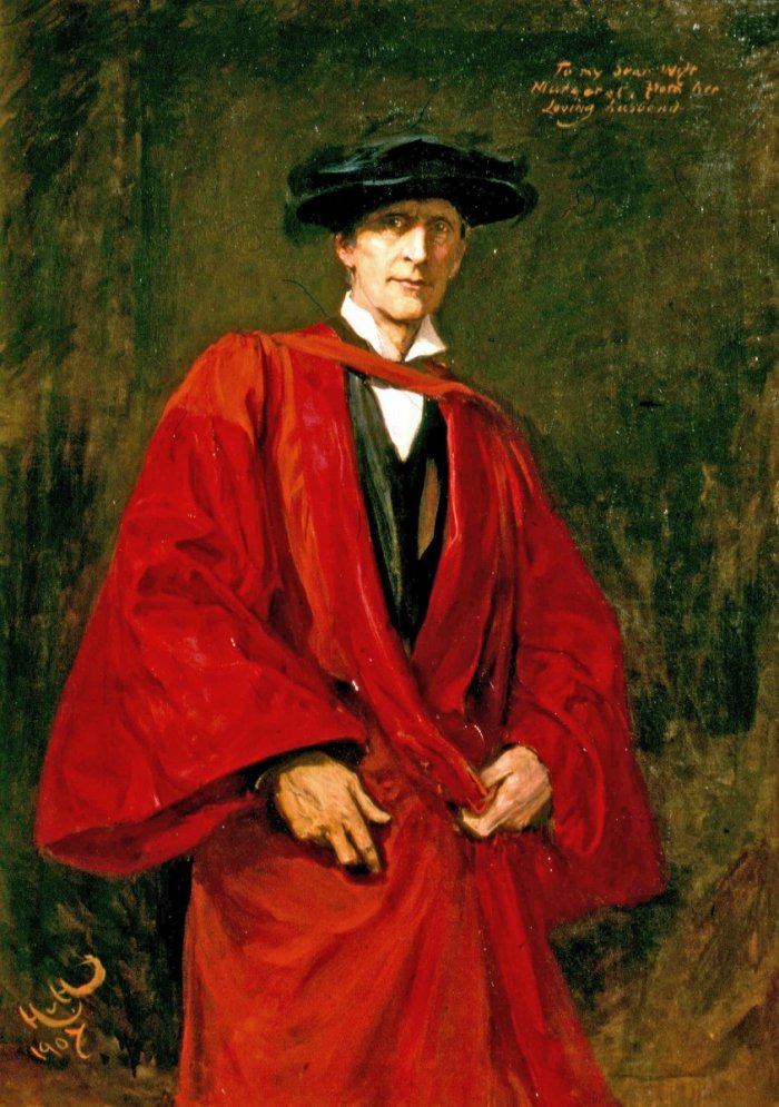 Selbstbildnis des Künstlers in Robe und Hut