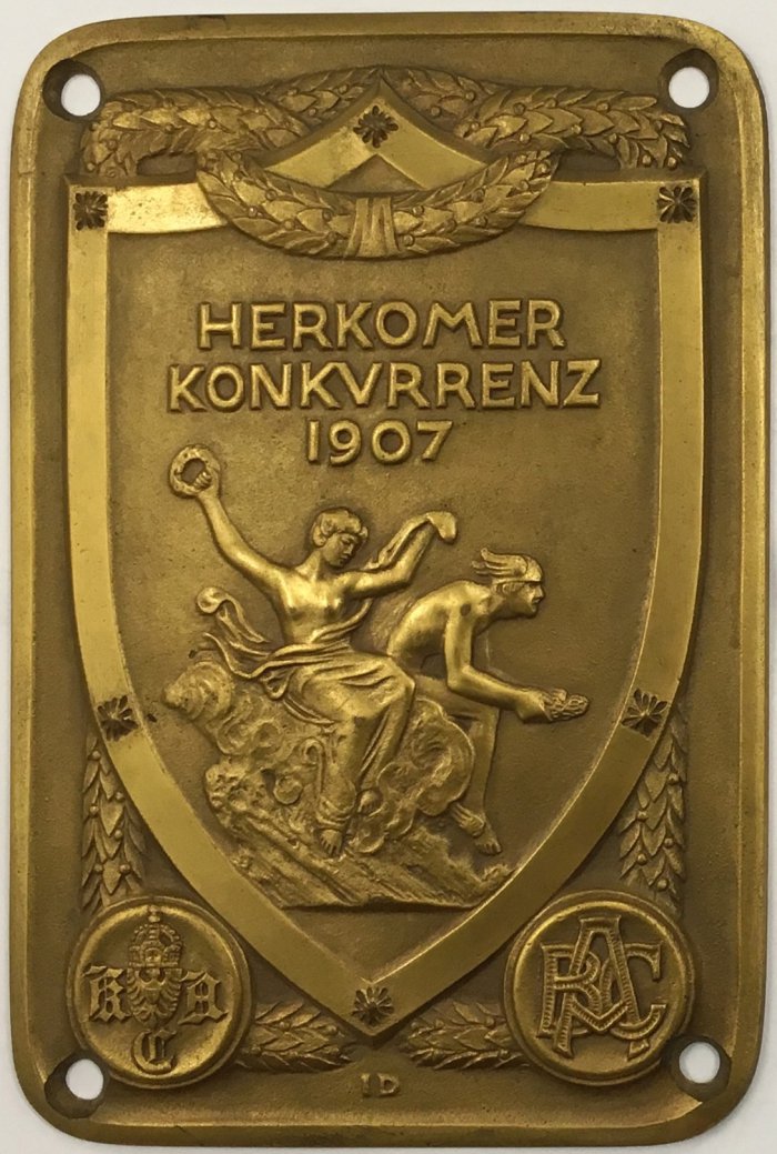 Plakette zur Herkomer-Konkurrenz 1907