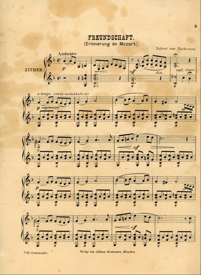 Musikalische Kompositionen von Hubert von Herkomer