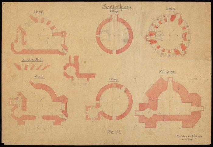Etagenplan des Mutterturms