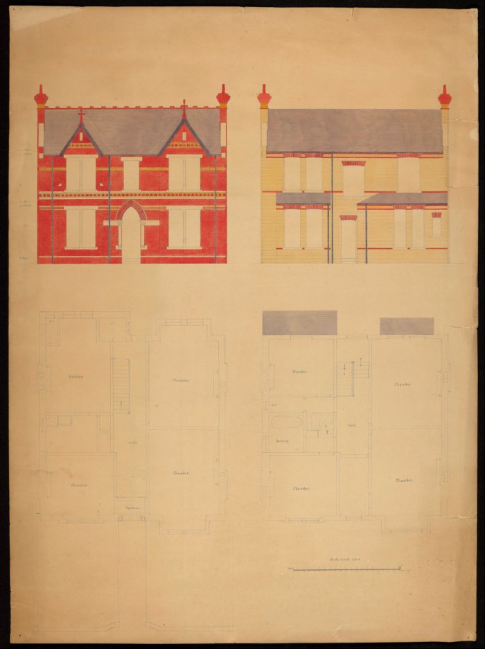 Bauplan eines Hauses
