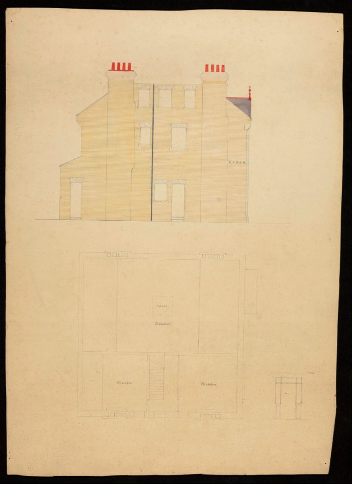 Bauplan eines Hauses