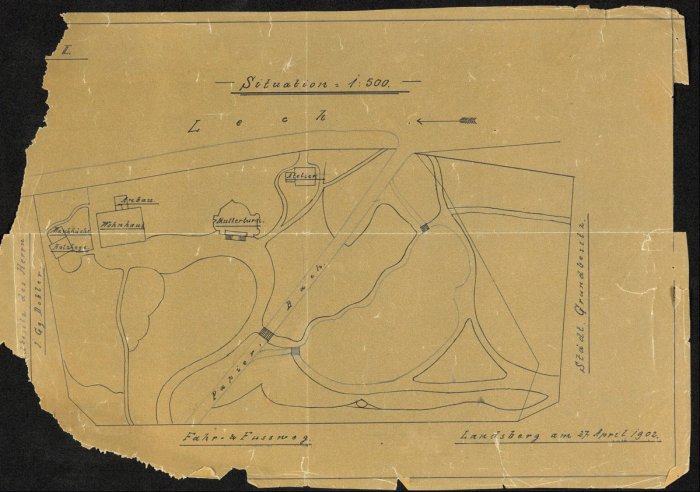 Lageplan des Herkomeranwesens
