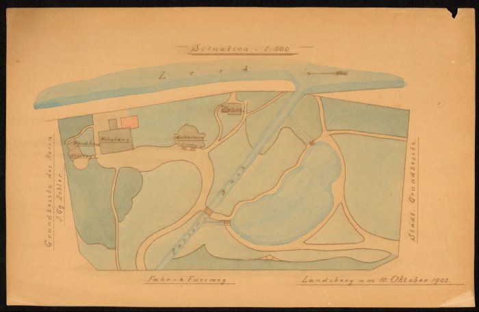 Lageplan Herkomer-Anwesen