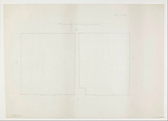 Grundriss Räume im Obergeschoss des Herkomer-Anwesens