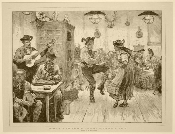 ‘Sketches in the Bavarian Alps - The ‘Schuhplattl‘ Dance‘